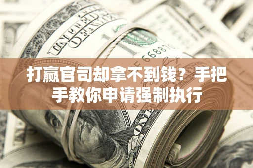 济南打赢官司却拿不到钱？手把手教你申请强制执行