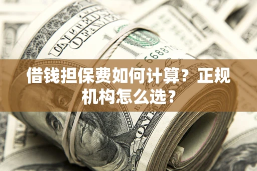 济南借钱担保费如何计算？正规机构怎么选？
